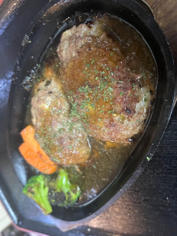 ダブルハンバーグ鉄板