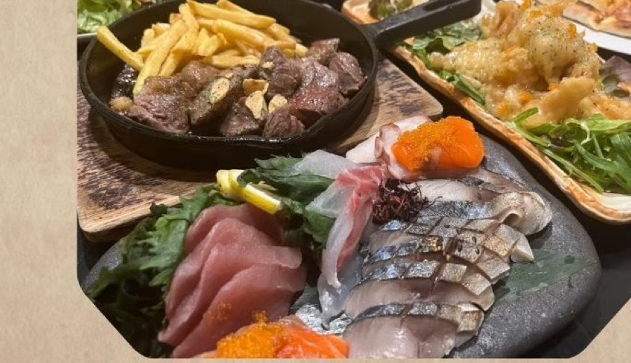 お昼の会席コースプランの一例
